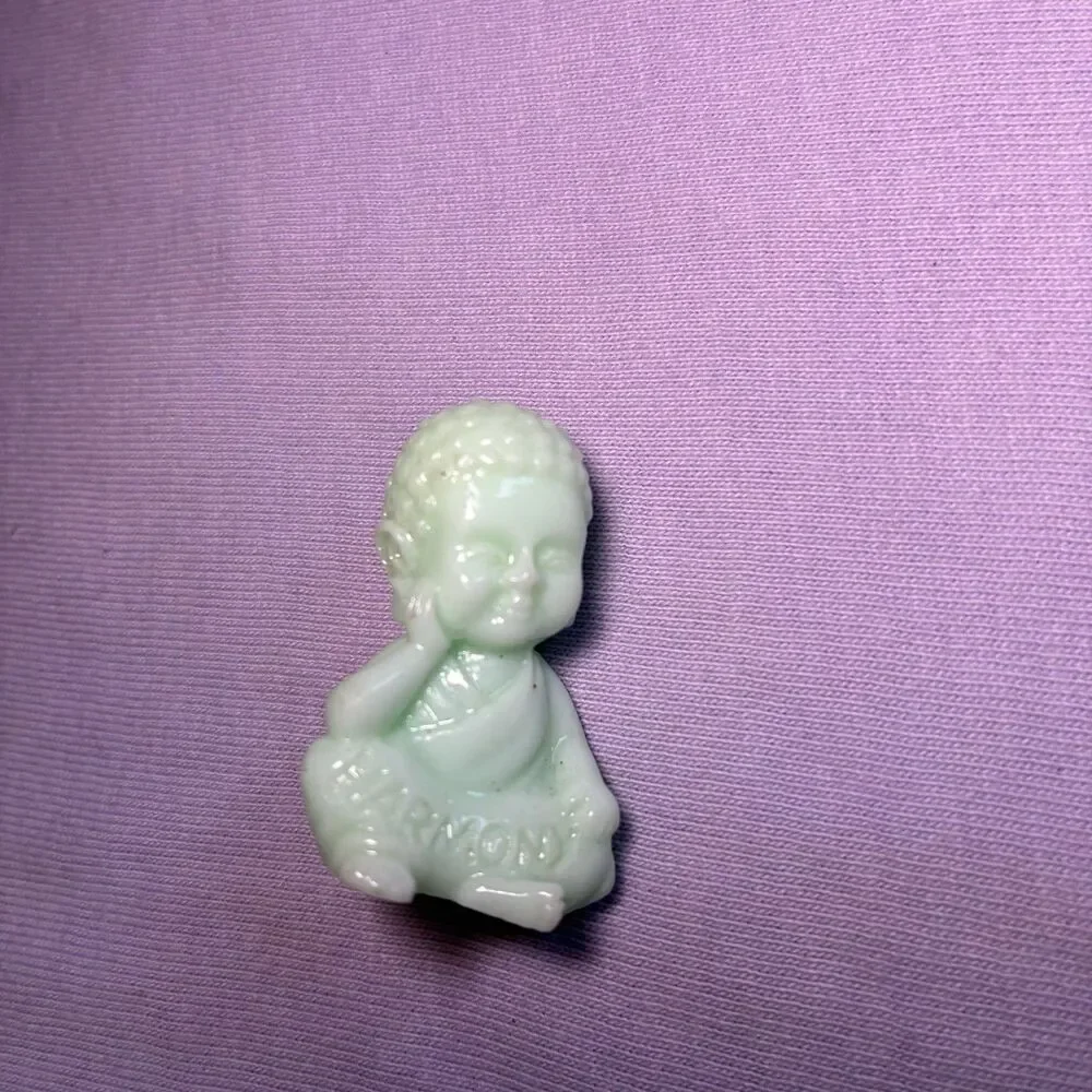 Pocket Buddha Green Harmony Buddha Statue Mini Figurine